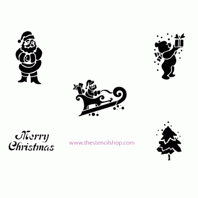 christmas pack 4 5 reusable stencils 